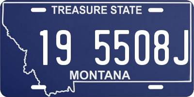 MT license plate 195508J