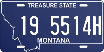MT license plate 195514H