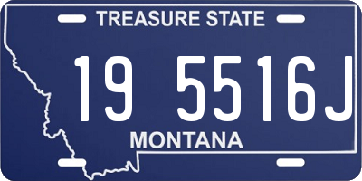 MT license plate 195516J