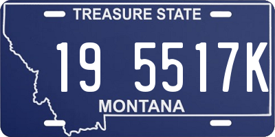 MT license plate 195517K