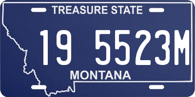 MT license plate 195523M