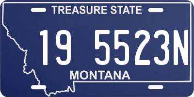 MT license plate 195523N