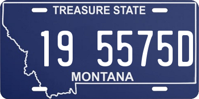 MT license plate 195575D