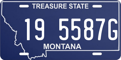 MT license plate 195587G