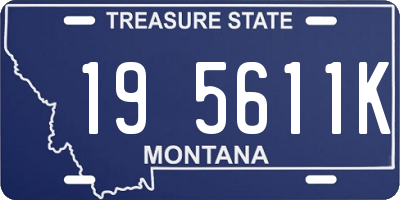MT license plate 195611K