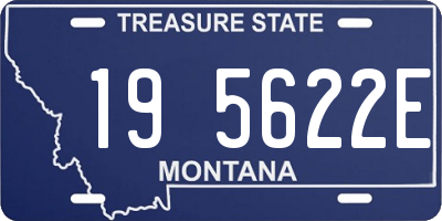 MT license plate 195622E