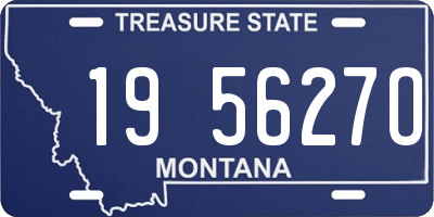 MT license plate 195627O