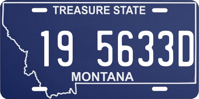 MT license plate 195633D