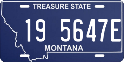 MT license plate 195647E