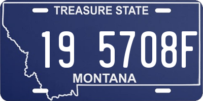 MT license plate 195708F
