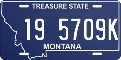 MT license plate 195709K