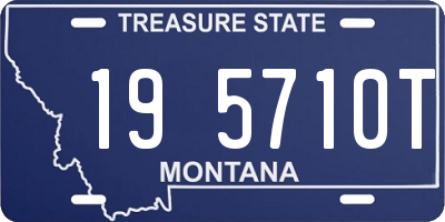 MT license plate 195710T