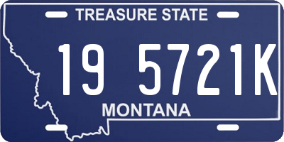 MT license plate 195721K