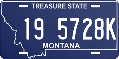 MT license plate 195728K