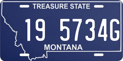 MT license plate 195734G