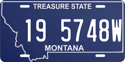 MT license plate 195748W