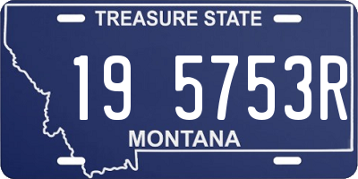 MT license plate 195753R