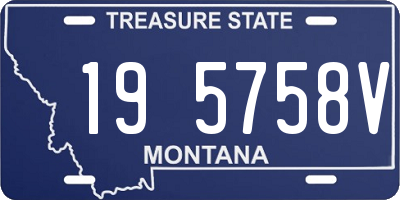 MT license plate 195758V