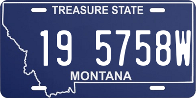 MT license plate 195758W