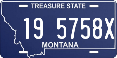 MT license plate 195758X
