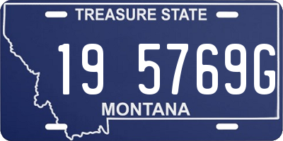MT license plate 195769G