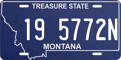MT license plate 195772N