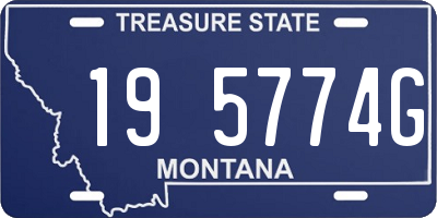 MT license plate 195774G