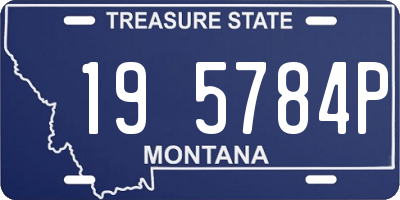 MT license plate 195784P
