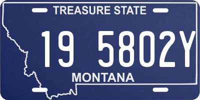 MT license plate 195802Y
