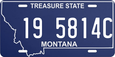 MT license plate 195814C
