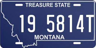 MT license plate 195814T