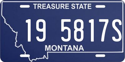 MT license plate 195817S