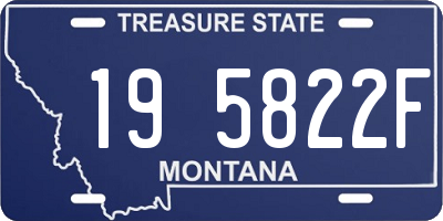 MT license plate 195822F