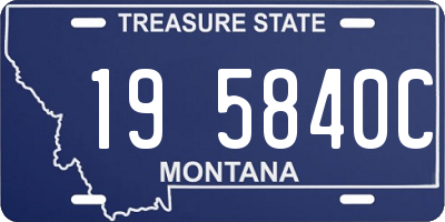MT license plate 195840C