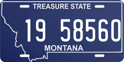 MT license plate 195856O