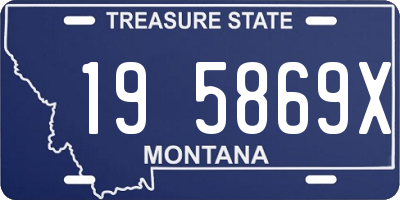 MT license plate 195869X