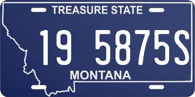 MT license plate 195875S