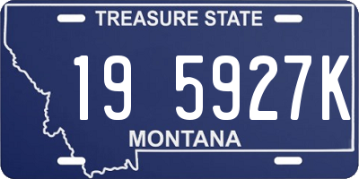 MT license plate 195927K