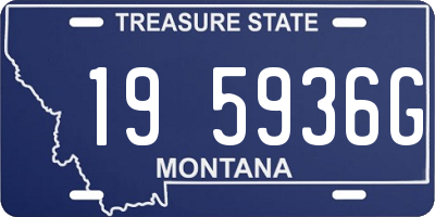 MT license plate 195936G
