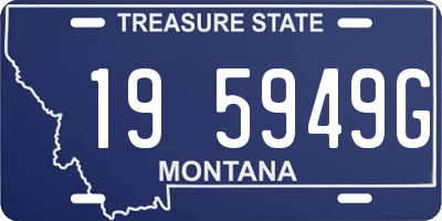 MT license plate 195949G