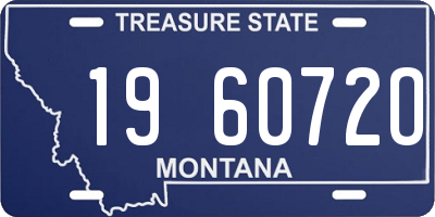 MT license plate 196072O