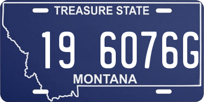 MT license plate 196076G