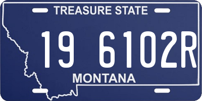 MT license plate 196102R