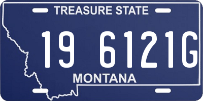 MT license plate 196121G