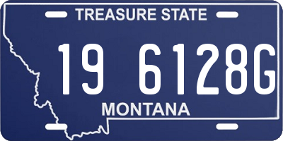 MT license plate 196128G