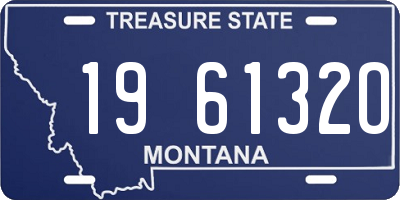 MT license plate 196132O