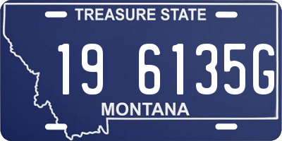 MT license plate 196135G
