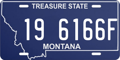 MT license plate 196166F