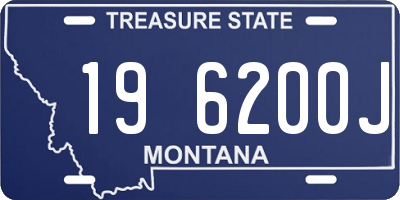 MT license plate 196200J