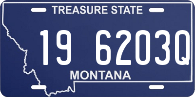 MT license plate 196203Q